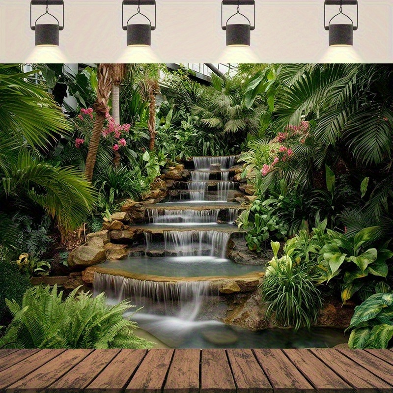 Spa And Wellness Center - Настенный гобелен «Водопадный сад»: пышные тропические