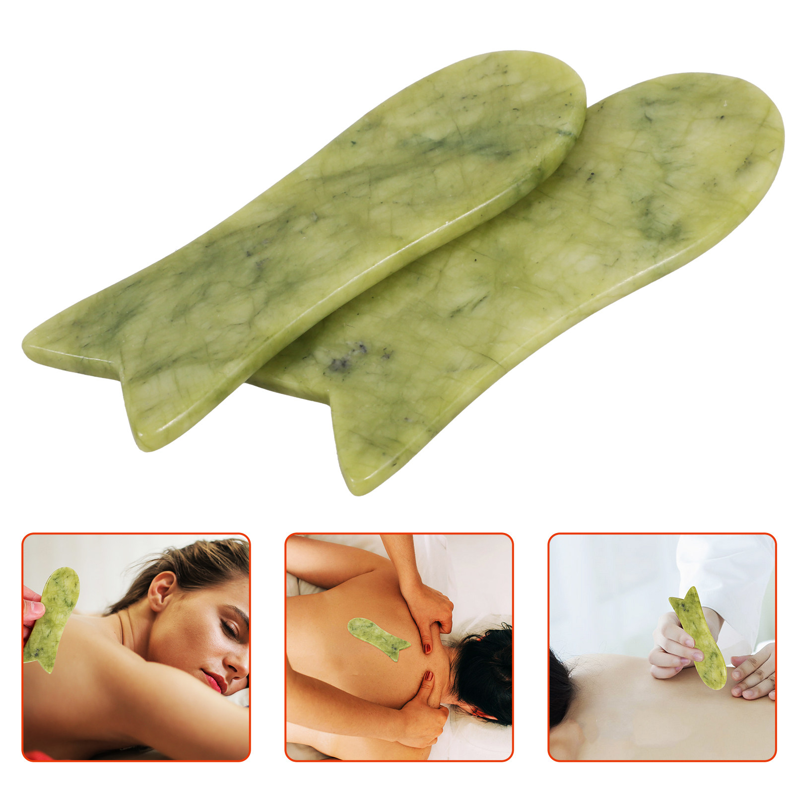 Relax - Spa & Wellness - Набор из 2-х натуральных нефритовых скребков