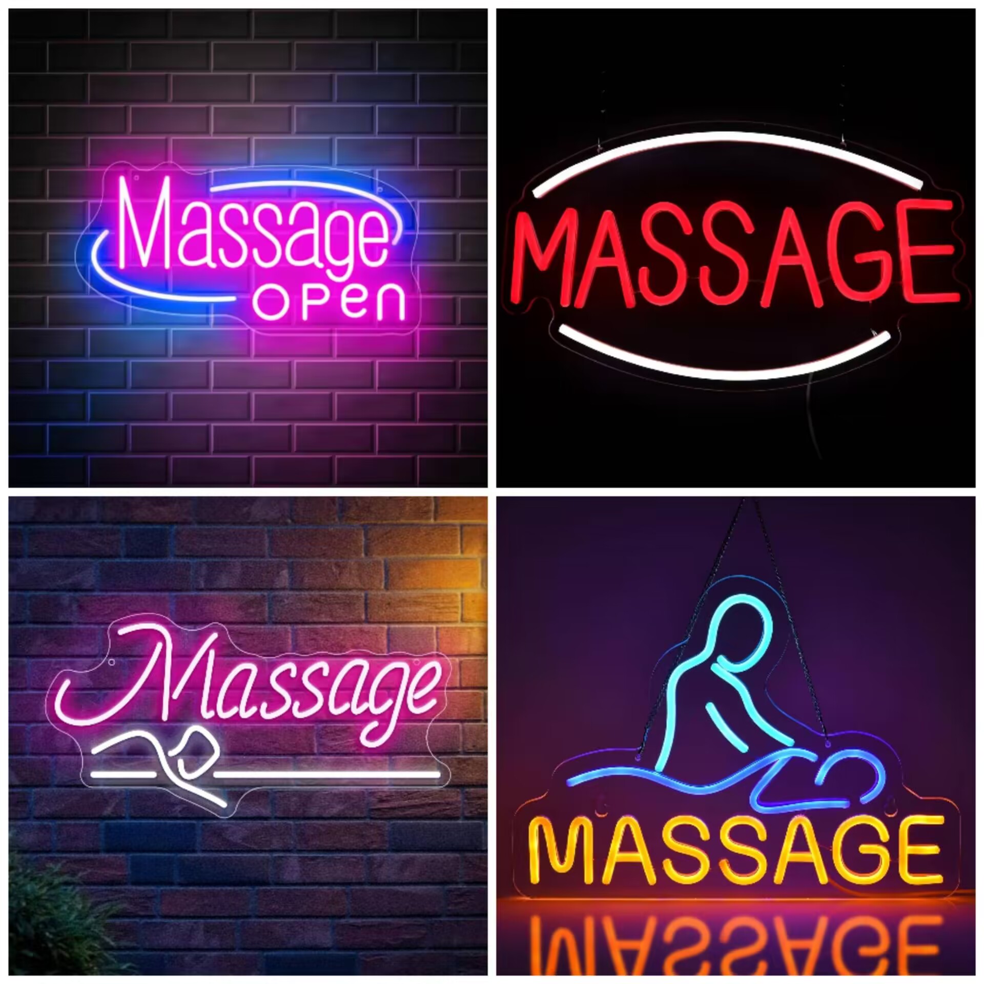 Неоновая LED-вывеска «Массаж и – обзор и цена Spa And Wellness Center